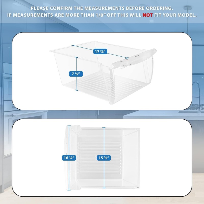 Frigidaire Crisper Bin Drawer 240351061 Refrigerator PHSC39 PLRS26 FRS6L7 gallery