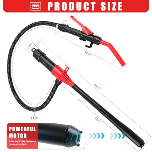 Battery-Powered Transfer Pump - Portable Electric Siphon for Gas, Diesel gallery