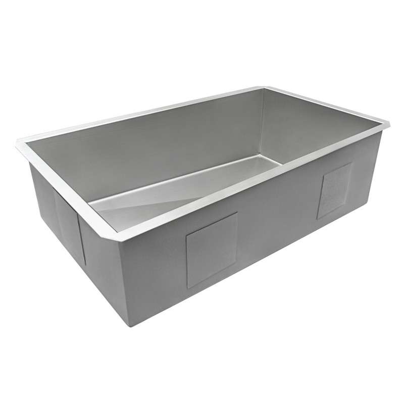 Ruvati 32-inch Slope Bottom Offset Drain Reversible 16Gauge KitchenSink- RVH7490 gallery