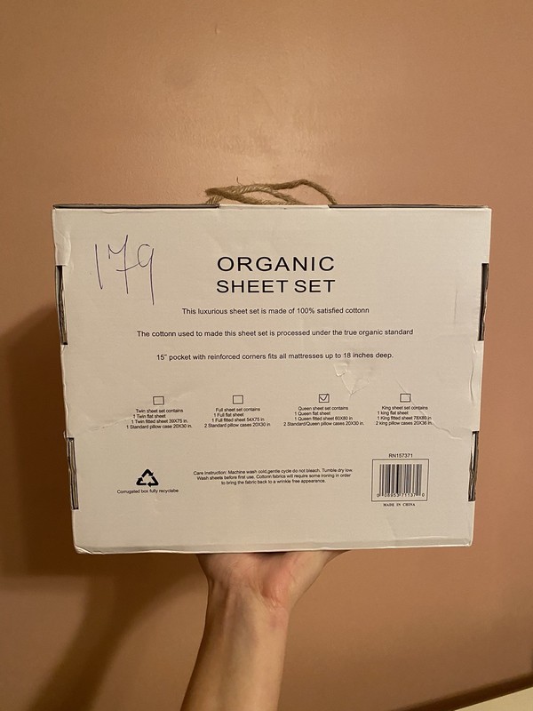 Tree Organic Queen Sheet Set 2000 Thread Count Organic Cotton Bedding Solid New gallery