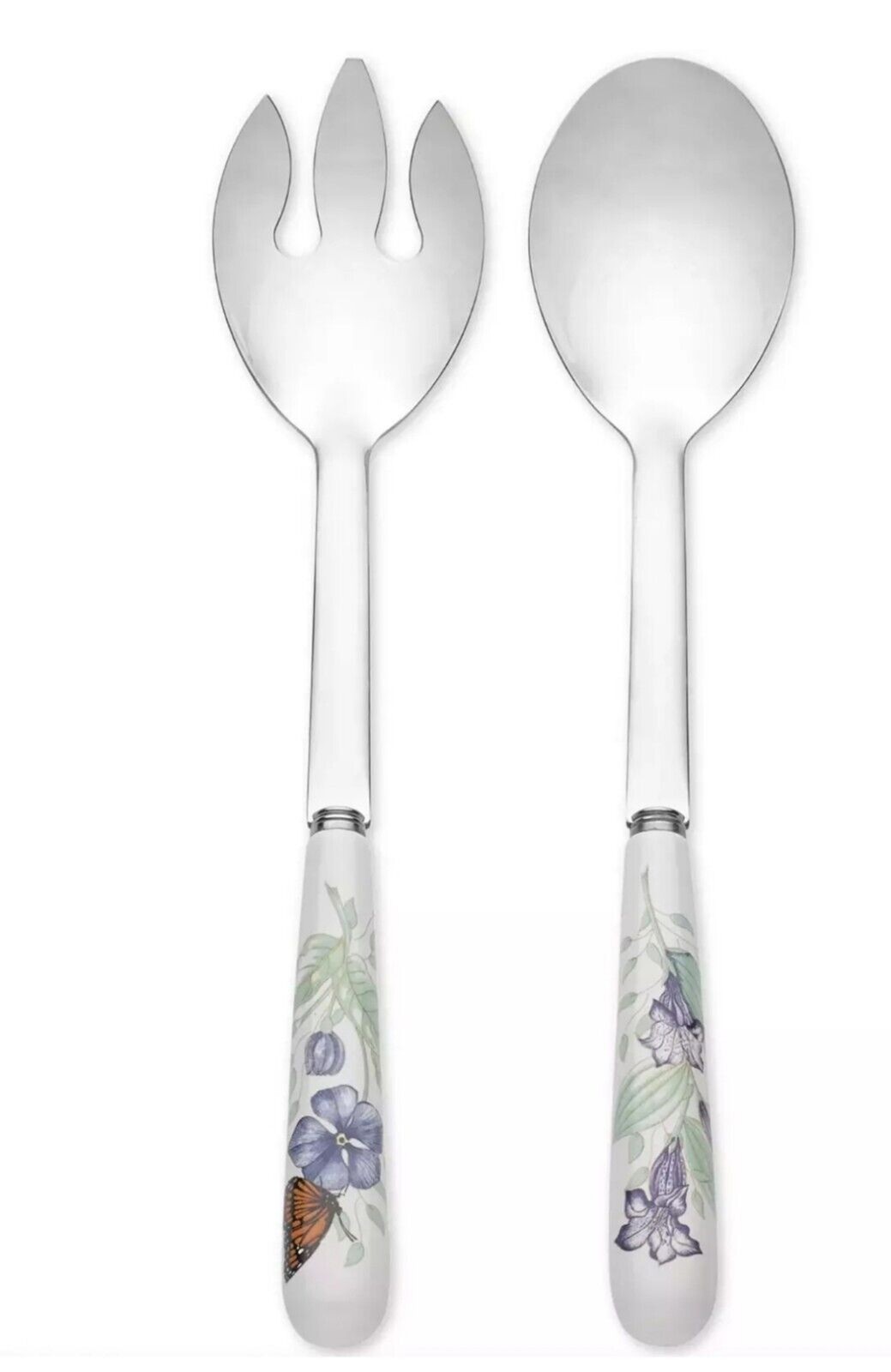 LENOX BUTTERFLY MEADOW 2-PCS SERVING FLATWARE SET SPOON SPORK 11.75" NEW gallery