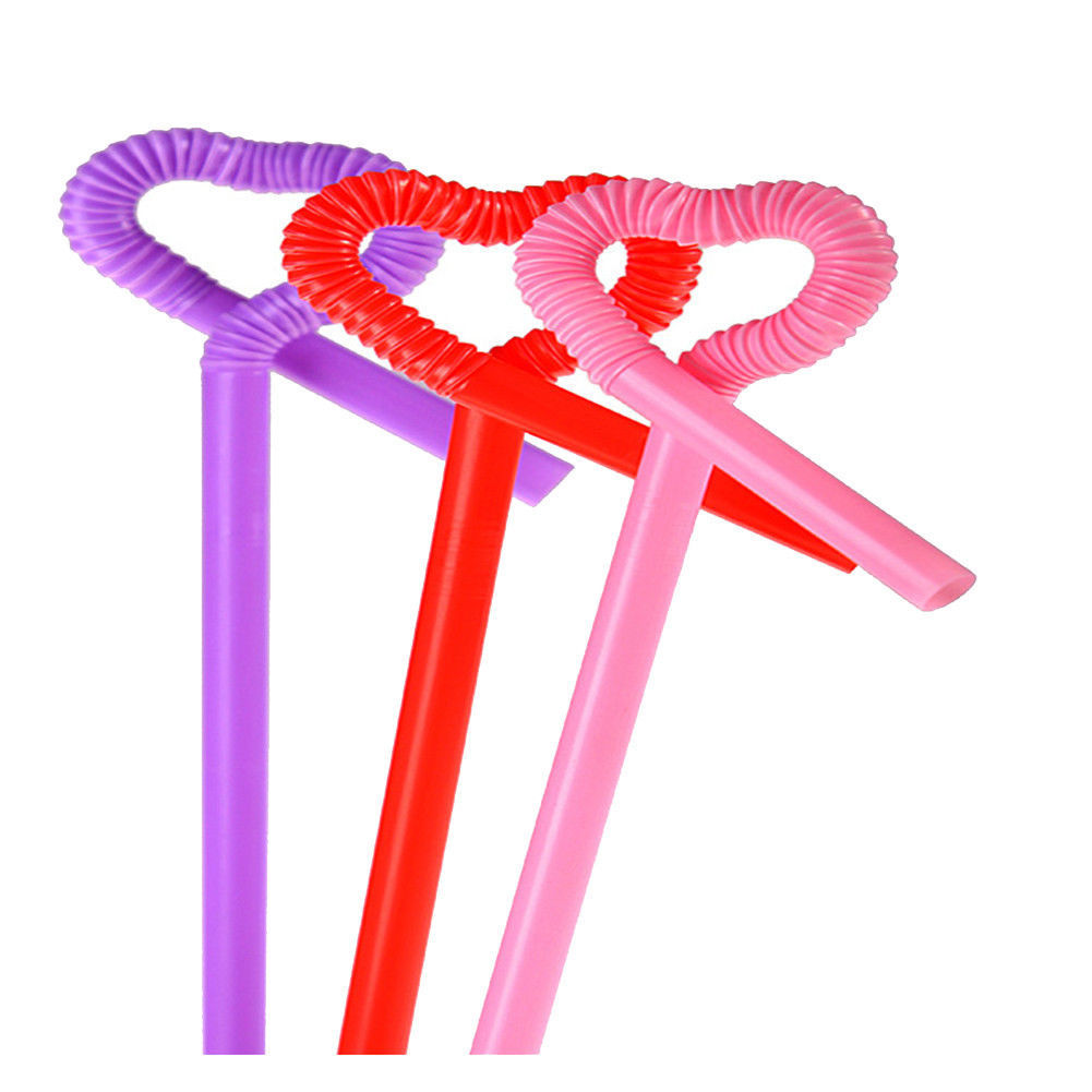 100Pcs Drinking STRAWS Bendable Flexible Plastic Bendy Straw Neon Color BPA FREE gallery