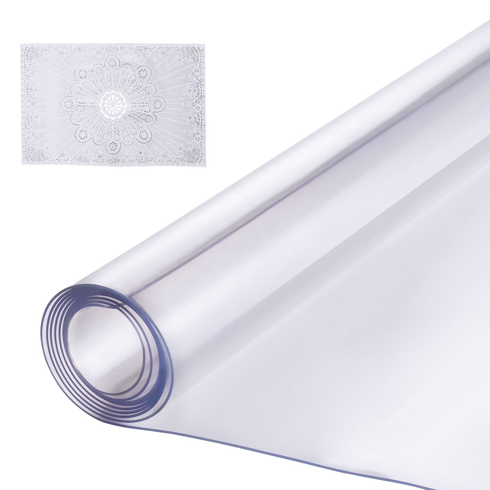 VEVOR PVC Table Protector 36x54 Inch Clear Plastic Desk Protector 1.5mm Thick gallery