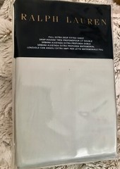 RALPH LAUREN 624 SOLID SATEEN FULL EXTRA DEEP FITTED SHEET ~ ANTIQUE JADE