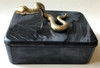 New Black & Gray Marble Box, 7 x 5 x -4-1/2", "Gold" Snake on Lid, 5-1/2 lbs gallery