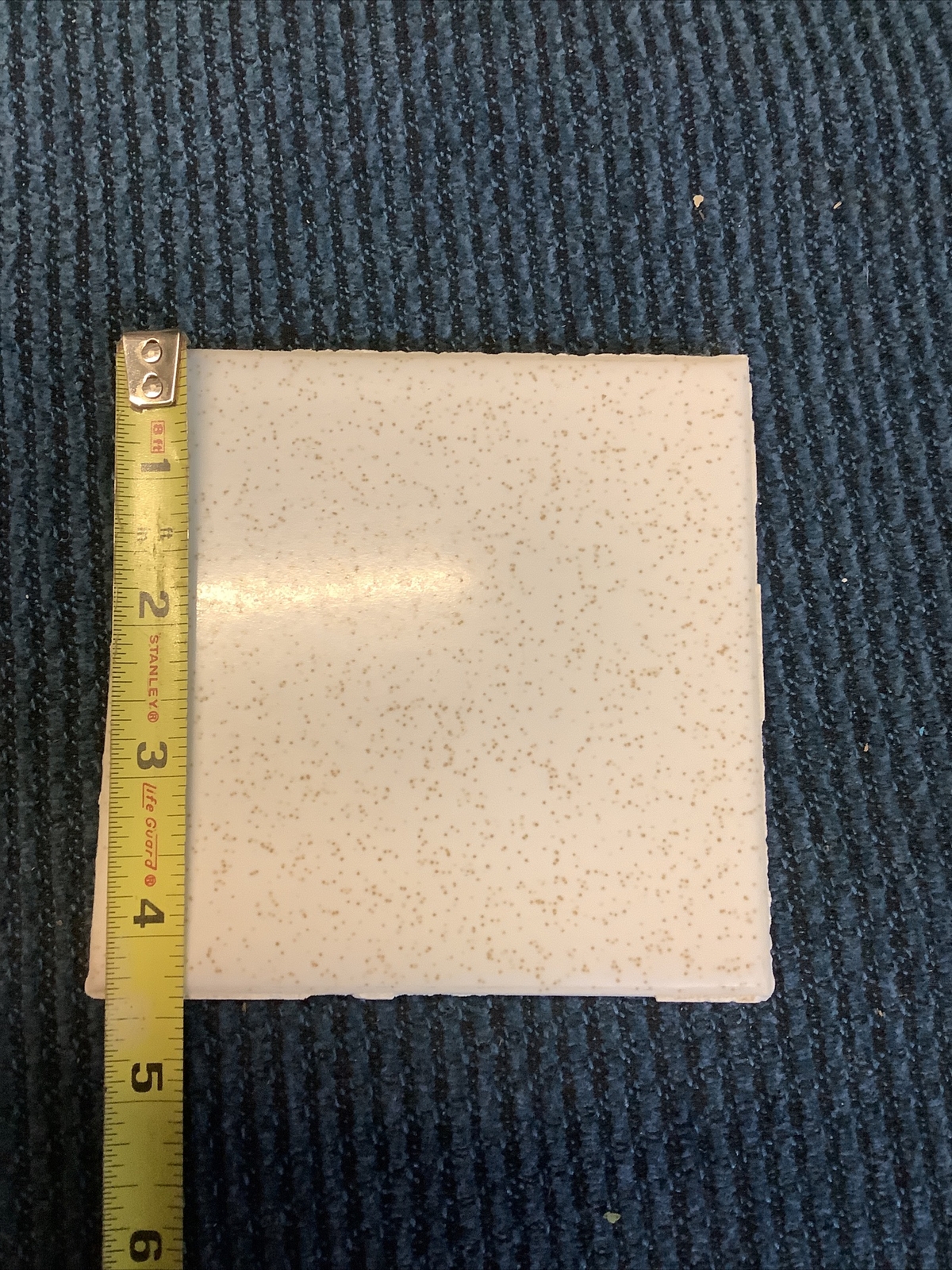 1 ea Ceramic Florida Tile 4 3/8” White Gold Speckle Reclaimed Glossy (stsh) gallery