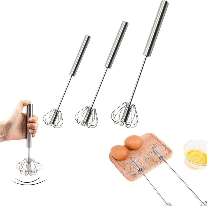 Versatile 3PCS Semi-Automatic Whisk Set - Perfect for All Your Mixing Needs gallery