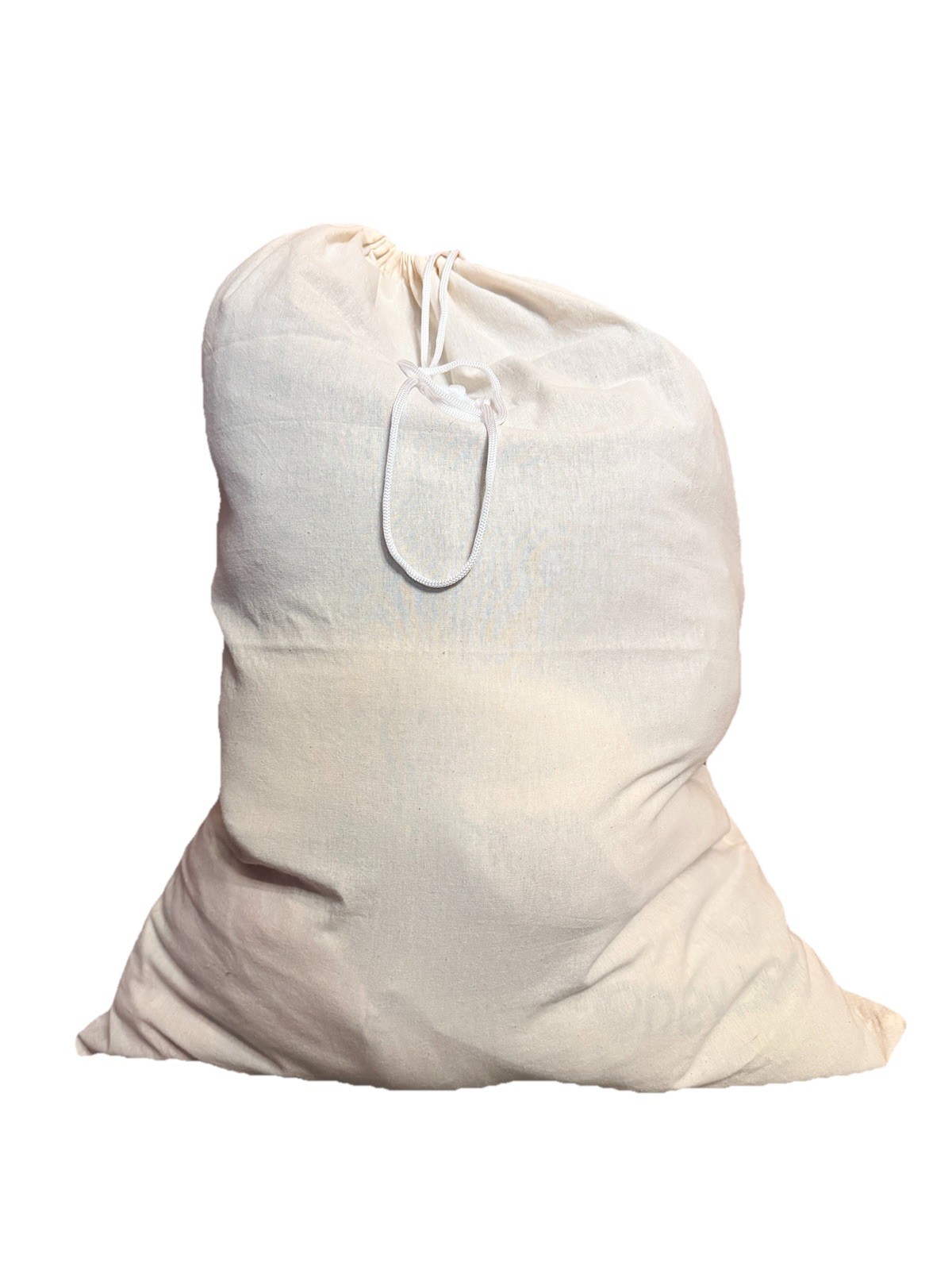 Cotton Laundry Bag, Large, 100% Cotton, Drawstring Top Cord Lock 27 X 35 Used gallery