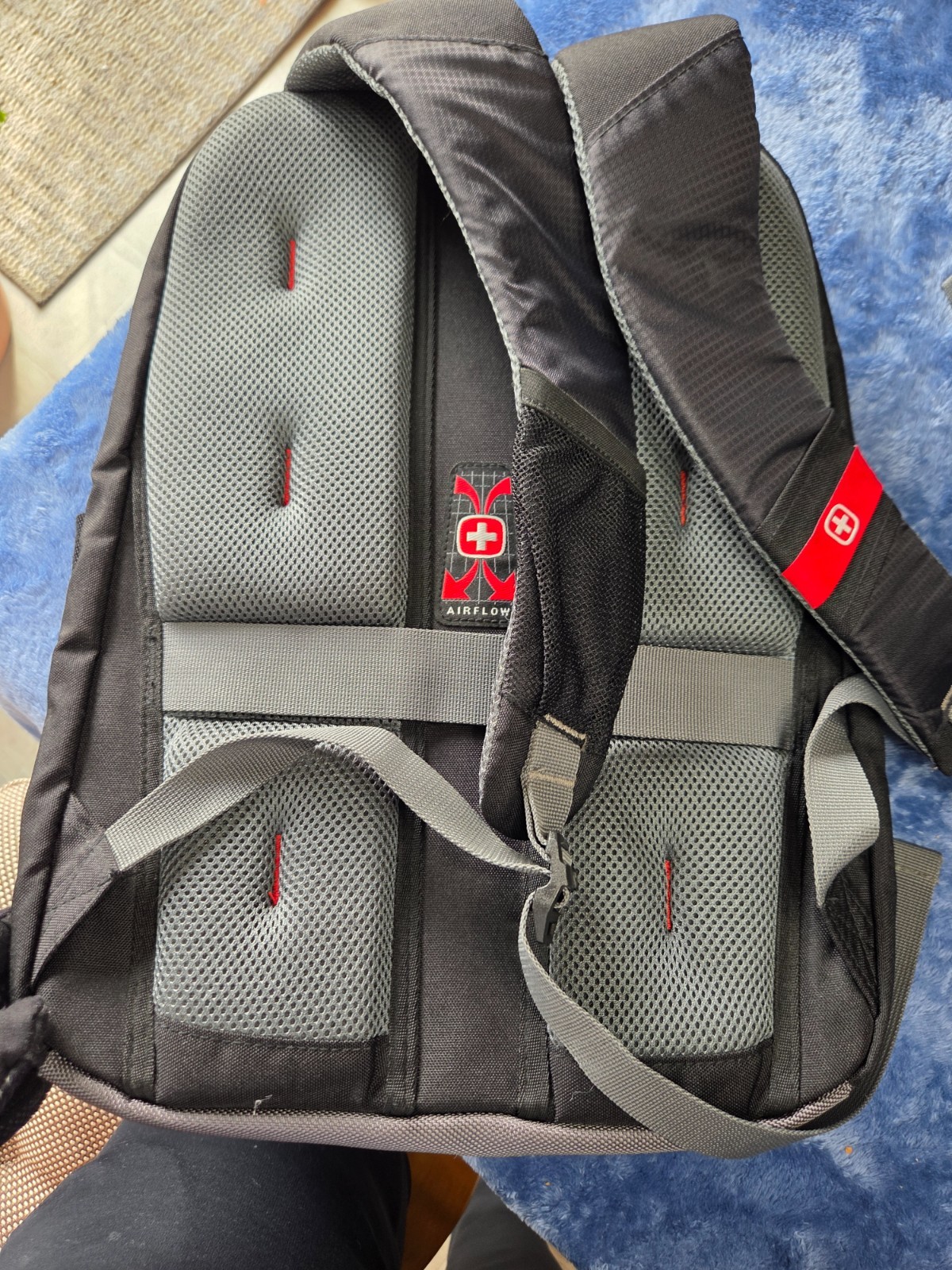 Swiss Gear black backpack with AXA logo 5
