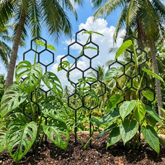 2pcs Honeycomb Plant Trellis Plastic Climbing Support Frame