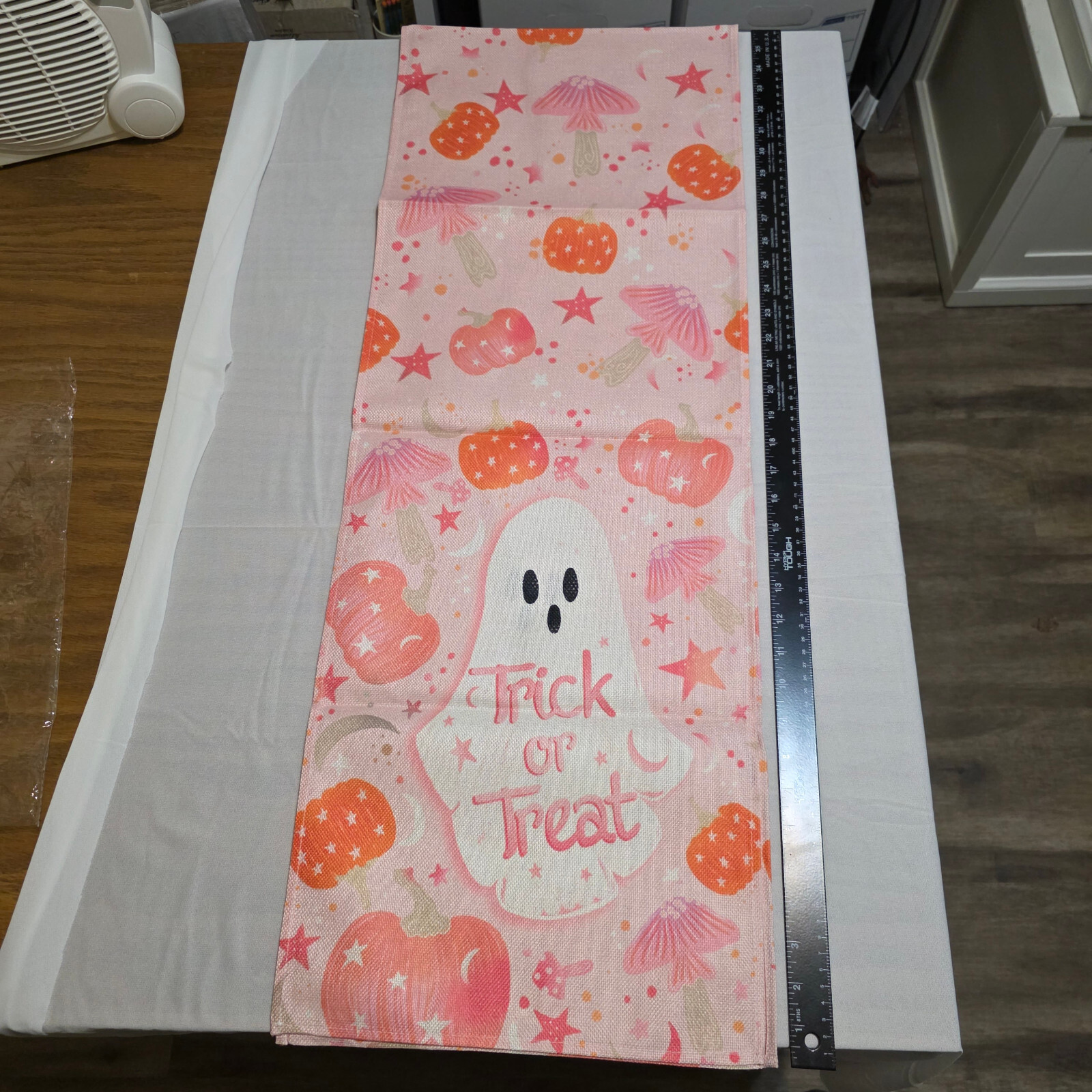 Pink Halloween Table Runner 13 Inches Wide by 6 Feet Long gallery