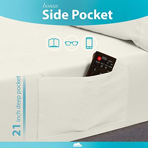 Twin XL Fitted Sheet - Extra Deep Pocket Twin XL - Extra Deep 03 - Ivory gallery