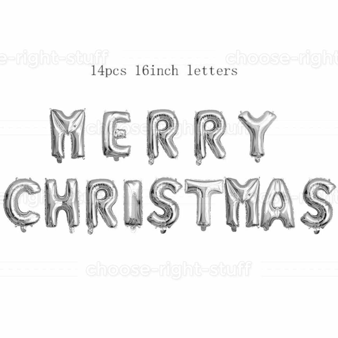 Self Inflating MERRY CHRISTMAS HAPPY NEW YEAR Party Balloons Decor Letters UK gallery
