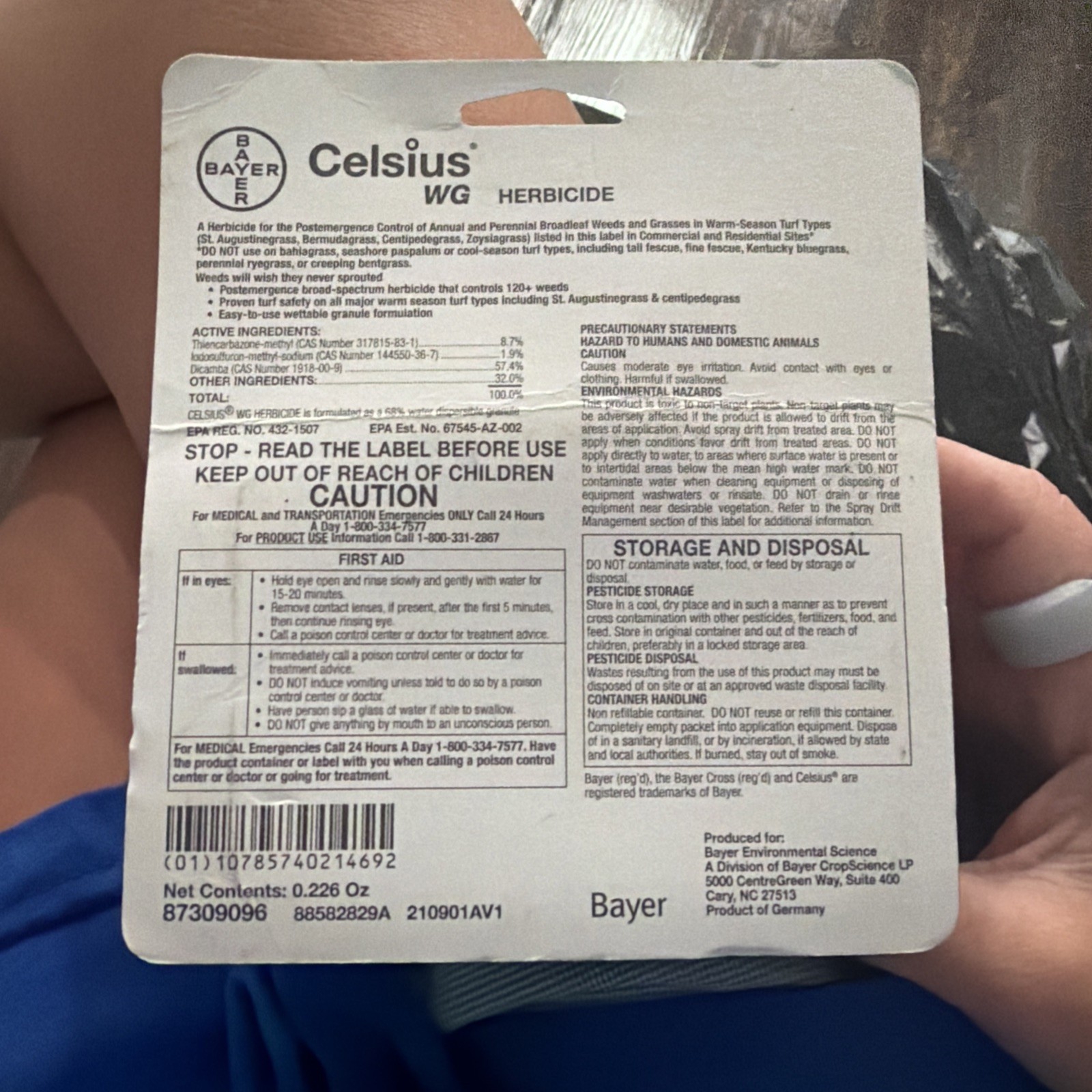 Celsius WG - Single dose 0.226 oz Easy Mix Packet - Post Emerge Weed Control gallery