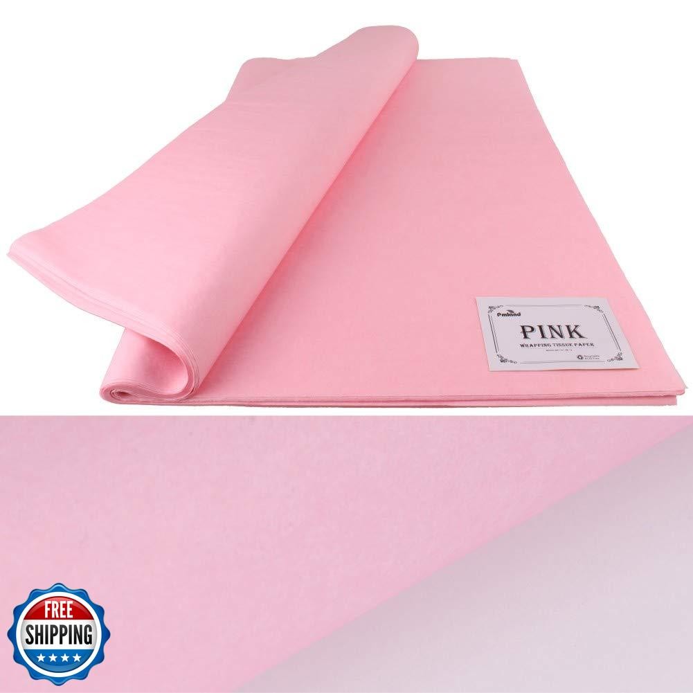 PMLAND Premium Quality Pink Tissue Paper - 100 Sheets (20 x 15 Inches) Bulk f gallery