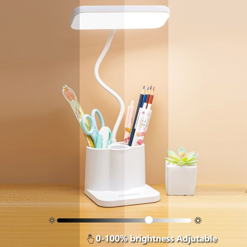 Dimmable LED Desk Light Touch Sensor Table Bedside Reading Lamp USB Rechargeable gallery