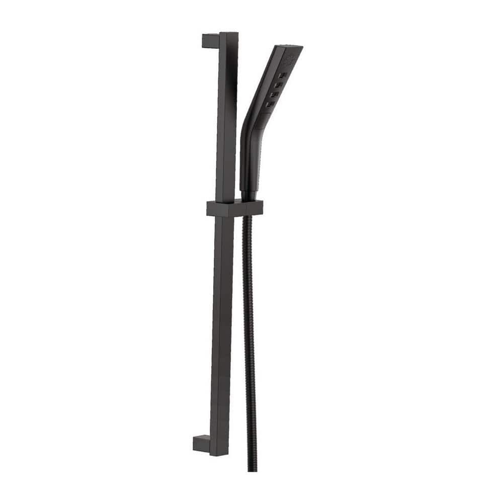 Delta 3-Spray Patterns Wall Mount Handheld Shower Head 1.75 GPM in Matte Black