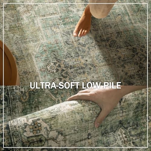 Machine Washable Kitchen Runner Rug: 2'6"x8' Hallway Rug Non Slip Low-Pile gallery