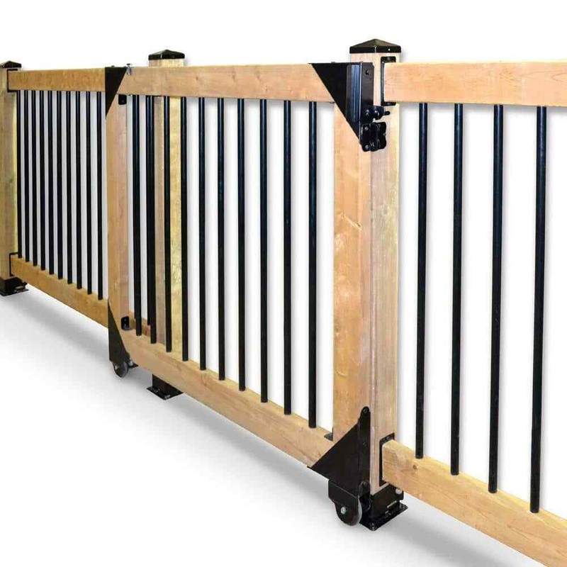 Pylex Deck Hardware Kit Sliding Gate Rust Resistant Powder Coated Steel Black gallery
