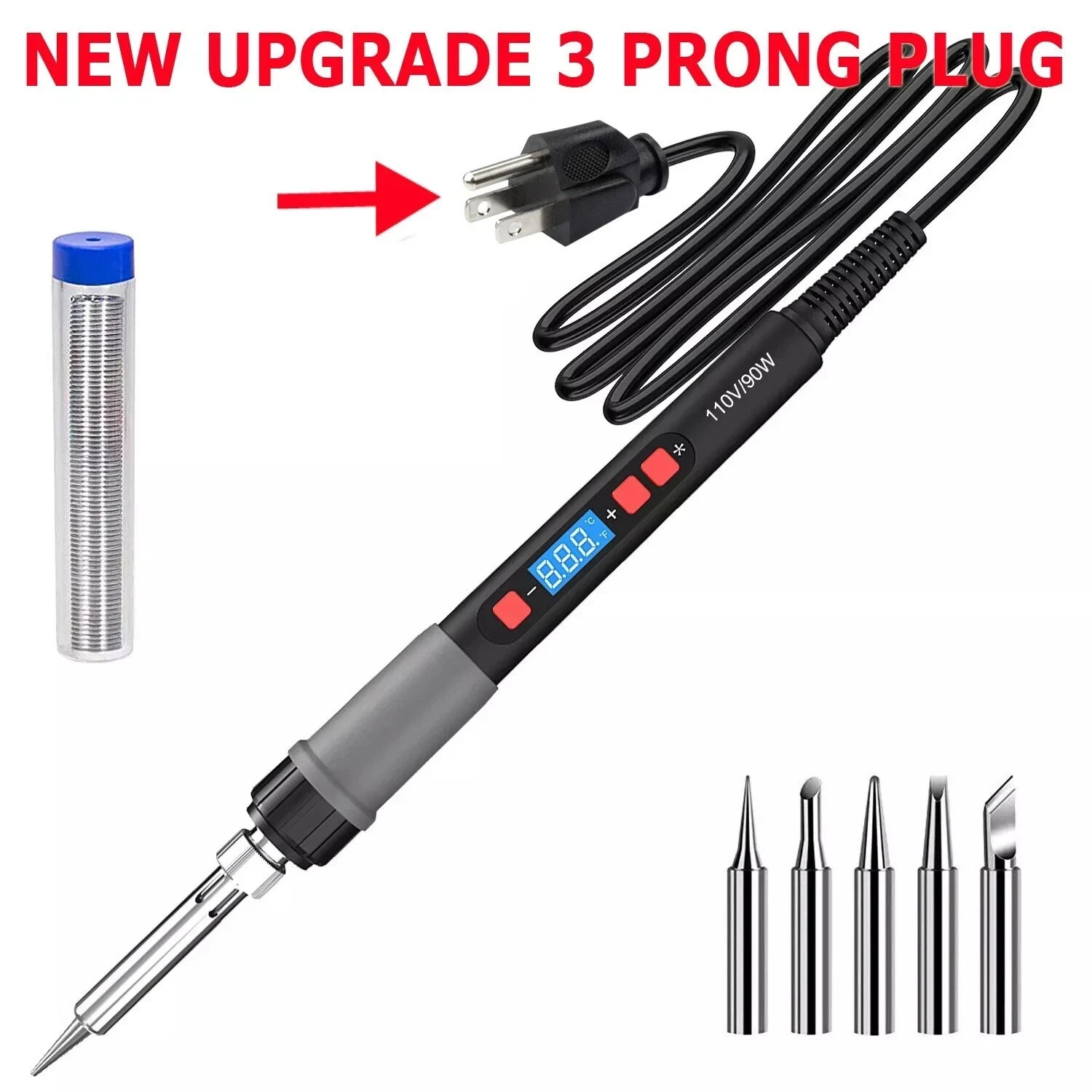 90W Digital Electric Soldering Iron Kit Tempe Adjustable Welding Tool Solder Gun gallery