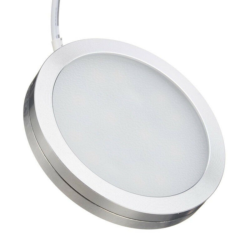 LED Under Cabinet Lighting Kit Kitchen Counter Closet Shelf Puck Light Hardwired gallery