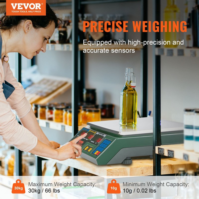 Electronic Price Computing Scale, 66 LB Digital Deli Weight Scales, LED Digital gallery