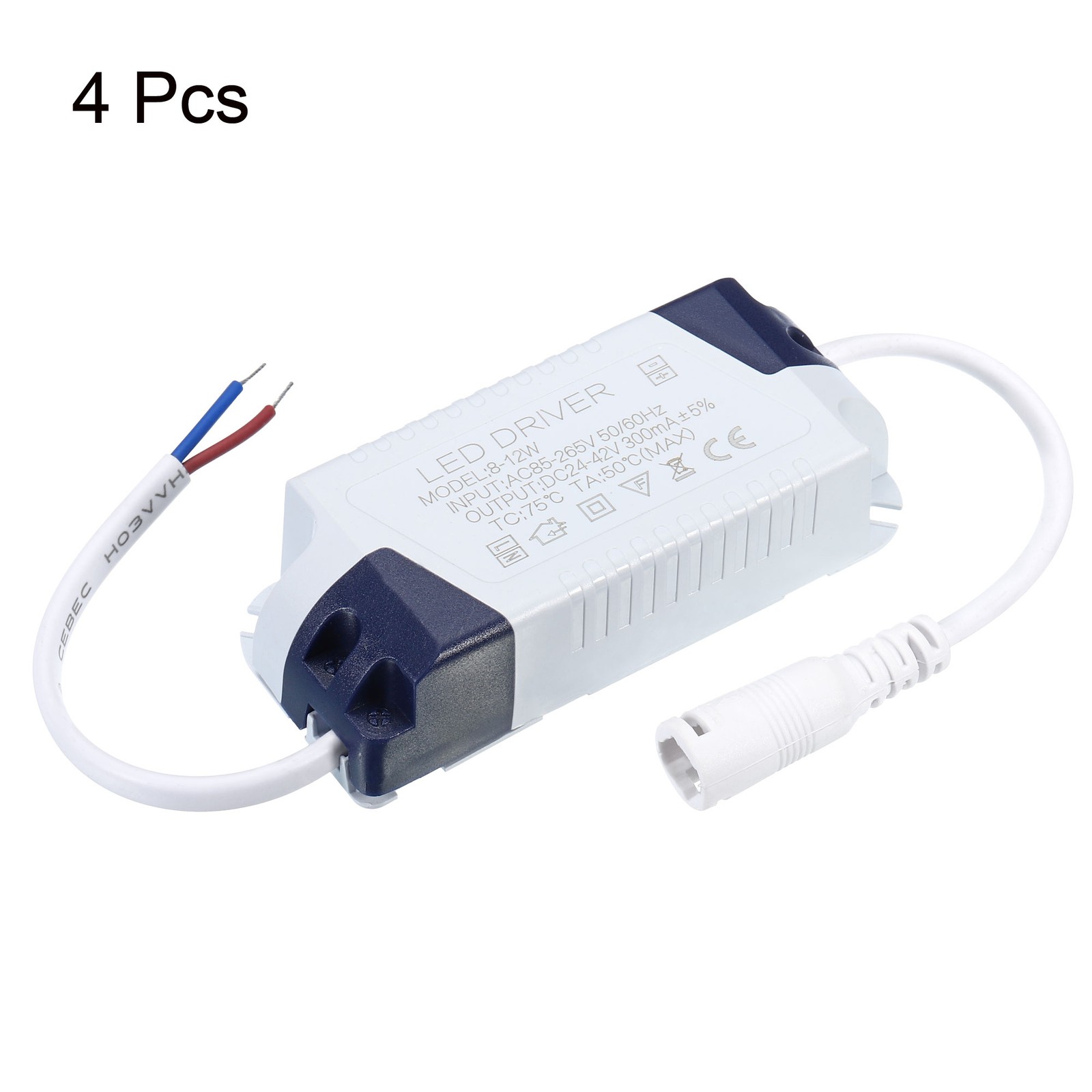 4Pcs 8-12W 300mA LED Driver AC 85-265V Output 24-42V DC Female Power Supply gallery