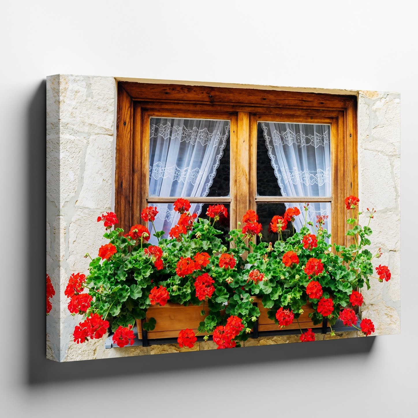 Wall Art Charming Rustic Window Framed In Rich Brown Wood, Showcasing A Delicate gallery