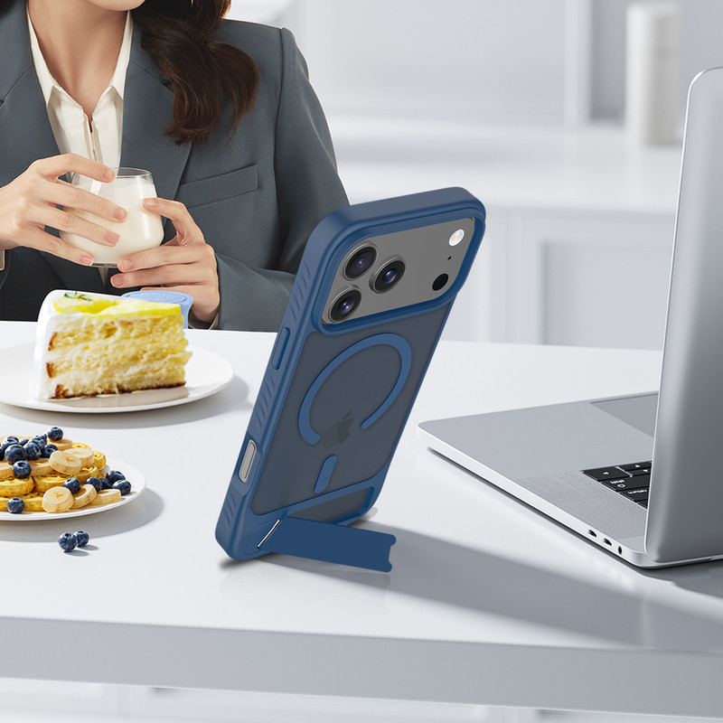For iPhone 17 16 Pro Max 15 14 13 12 MagSafe Magnetic Shockproof Kickstand Case gallery