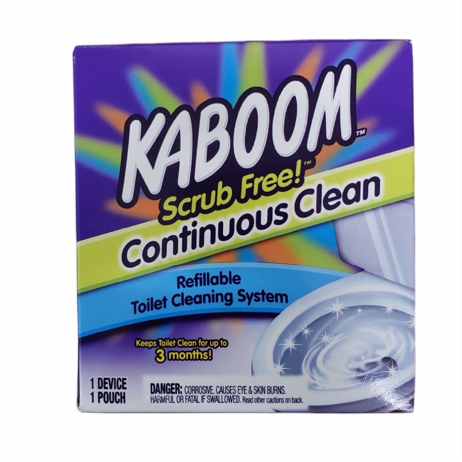 KABOOM Scrub Free Continuous Toilet Cleaning System 1 Device 1 pouch gallery