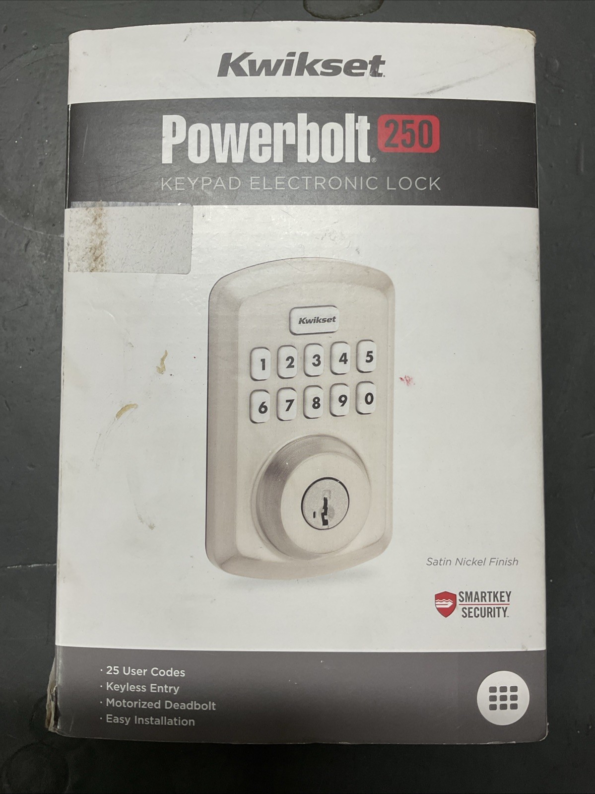Kwikset Powerbolt 250 10-Button Keypad Electronic Lock Satin Nickel, Parts gallery