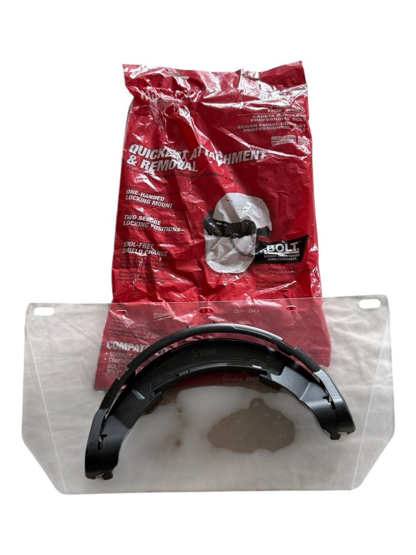 2pc Milwaukee Bolt Task Full Face Shield - Clear Uncoated Lens (48-73-1460) gallery