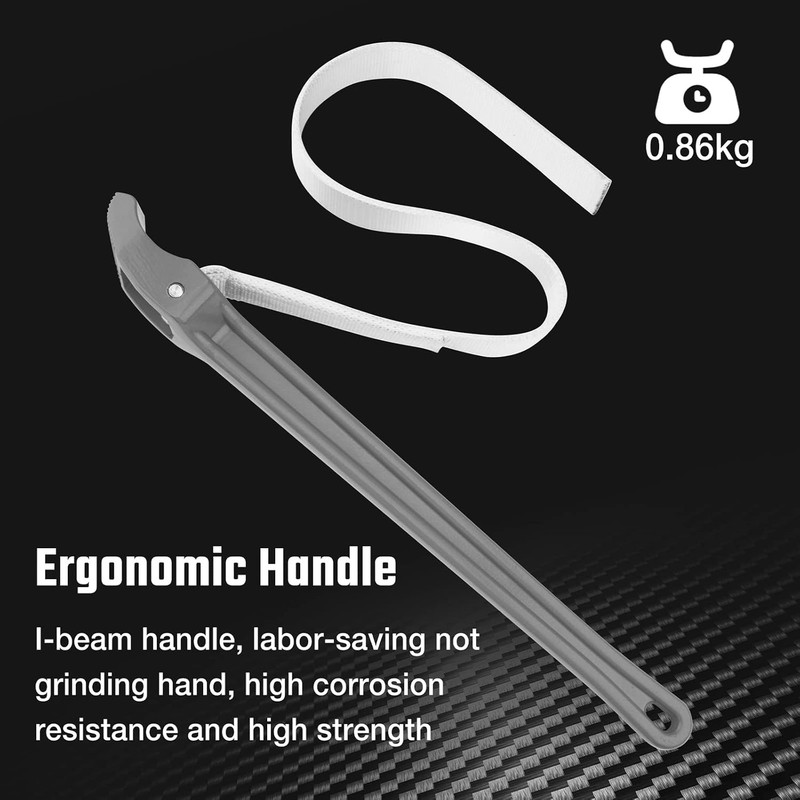 Strap 18" Handle, Adjustable Nylon Strap Pipe Wrenches, Oil Filter Strap Opener gallery