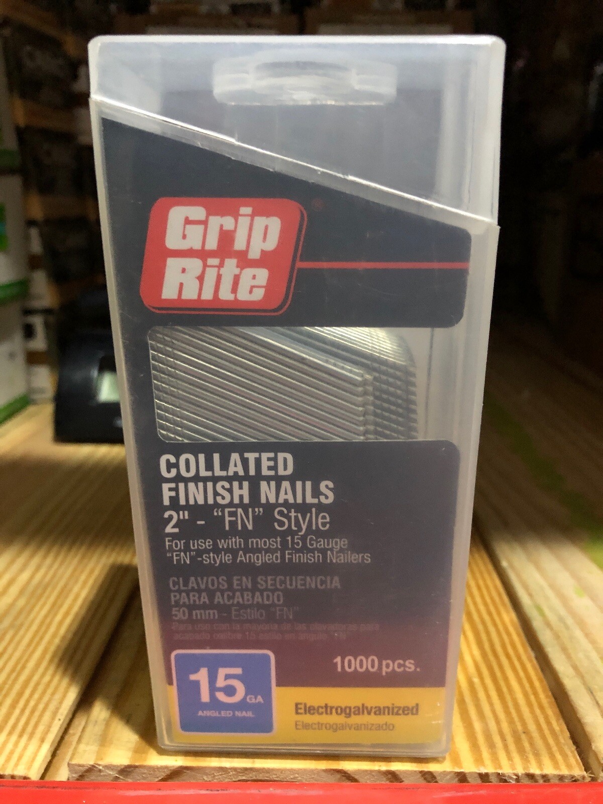 Grip-Rite 2" Collated Finish Nails 15 GA Electrogalvanized “FN” Style (1000 pcs) gallery