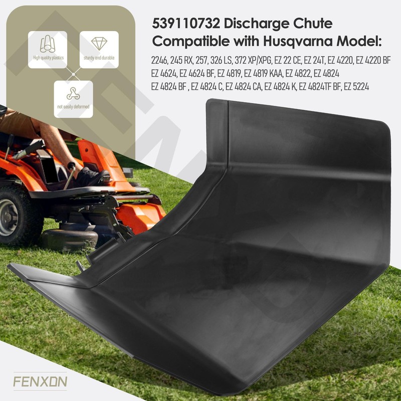 FENXDN 539110732 Discharge Deflector Side Chute Compatible with Husqvarna GT4... gallery