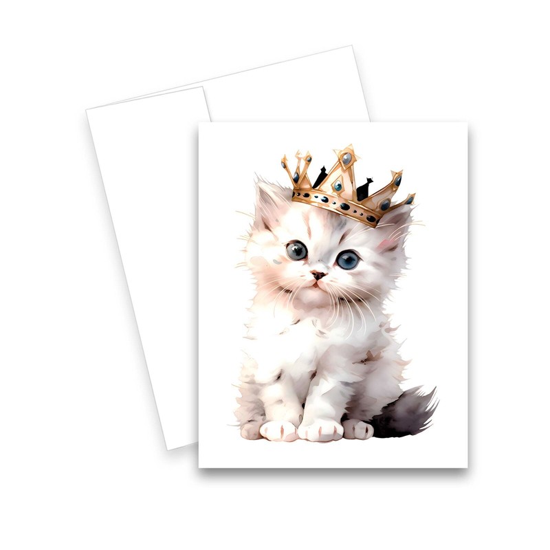 12 Assorted All Occasion Notecards with Envelopes - CUTE KITTEN ( 2 of Each ) gallery
