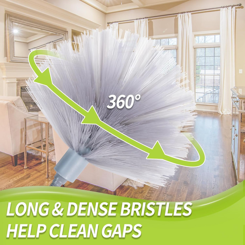 Cobweb Duster with Extension Pole, Spider Web Brush & Ceiling Duster Kit for Cle gallery