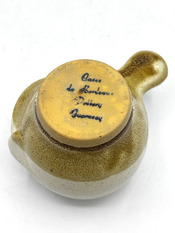 Handcrafted Studio Pottery Egg Separator Kitchen Tool Ash Glaze Signed gallery