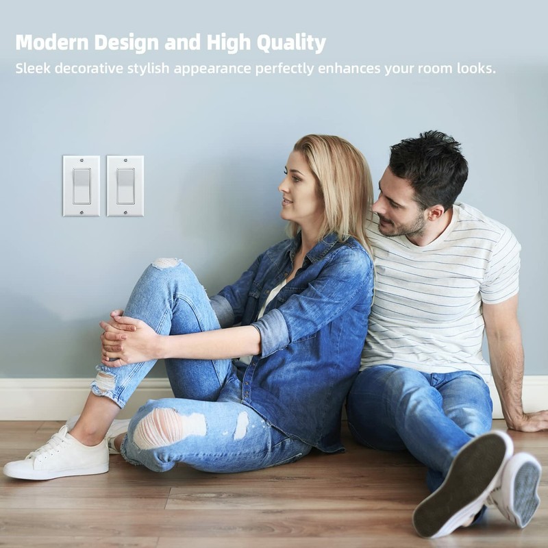 48Pack Decorator Paddle Rocker Light Switch Residential Grade,15A 120V/277V gallery