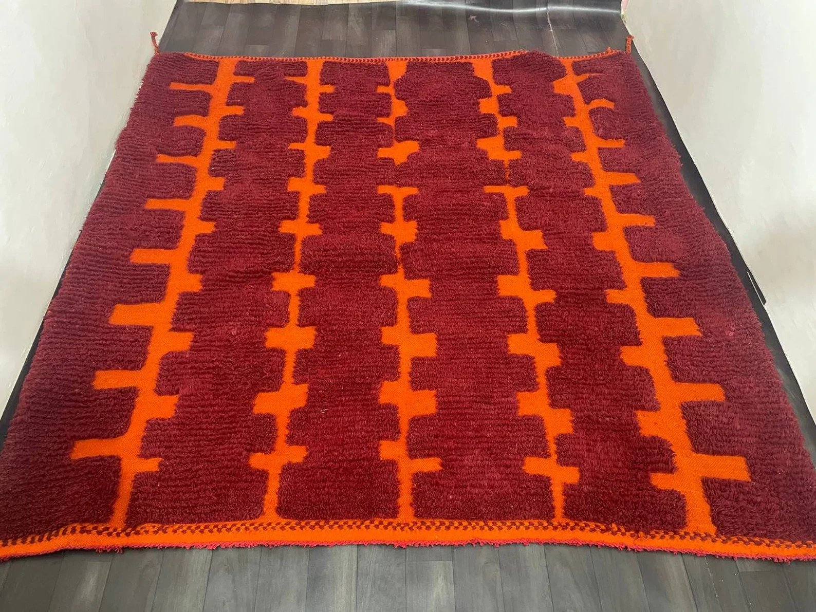 Morrocan chekerboard Rug, Authentic Berber Rug Bohemian Style Rug For Living gallery