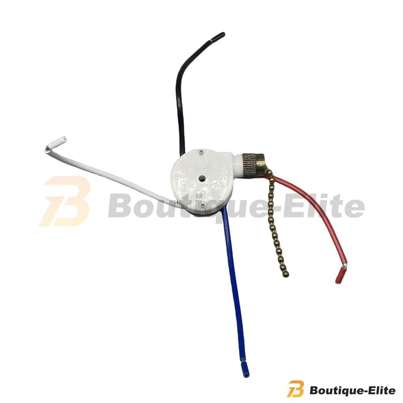 Ceiling Fan Switch for Zing Ear ZE-208s E89885 3-Speed 4-Wire Pull Chain Light gallery