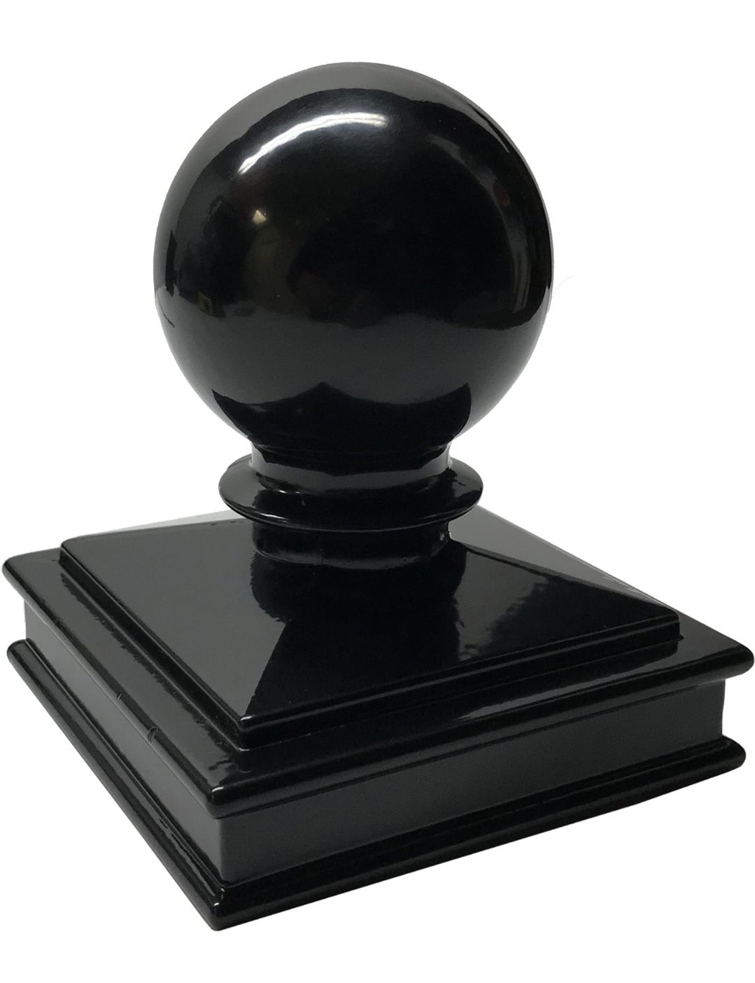 3" x 3" Decorex Hardware Aluminium Ball Top Post Cap for Metal Posts - Black gallery