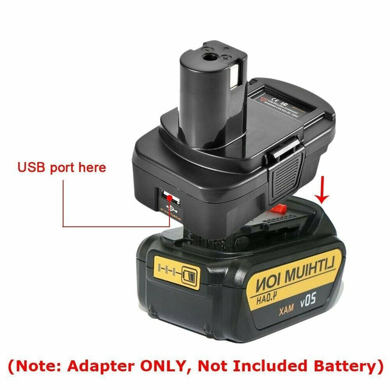 Converter For Dewalt Battery Adapter For Milwaukee 18V To For Ryobi 18V DM18RL gallery