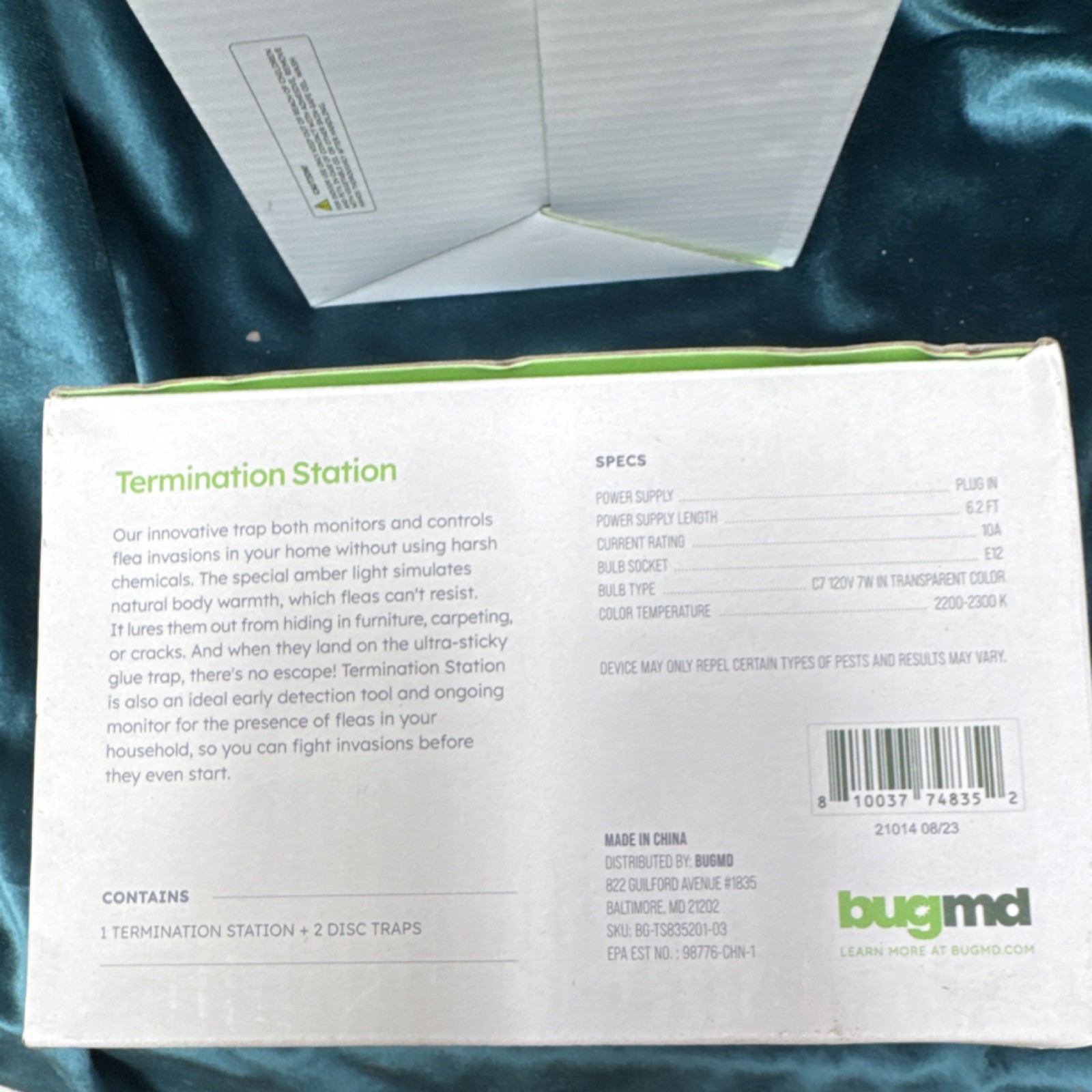 bugmd Termination Station Indoor Bug Control Lamp Pet Safe Child Safe White gallery