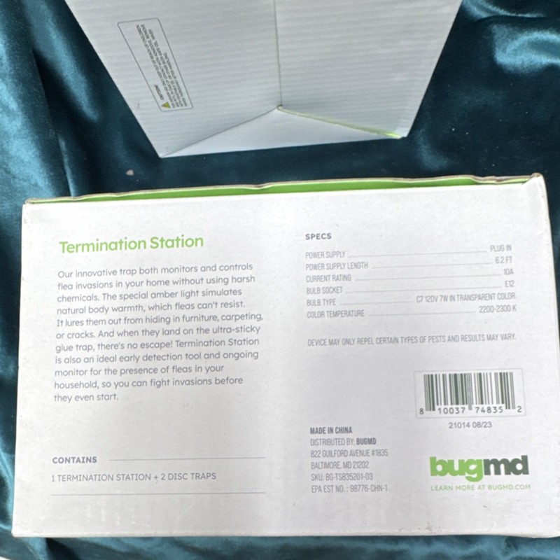 bugmd Termination Station Indoor Bug Control Lamp Pet Safe Child Safe White gallery