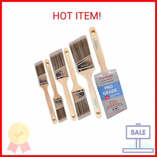 Pro Grade - Paint Brushes - 6 Pack Variety Angle Paint Brushes gallery