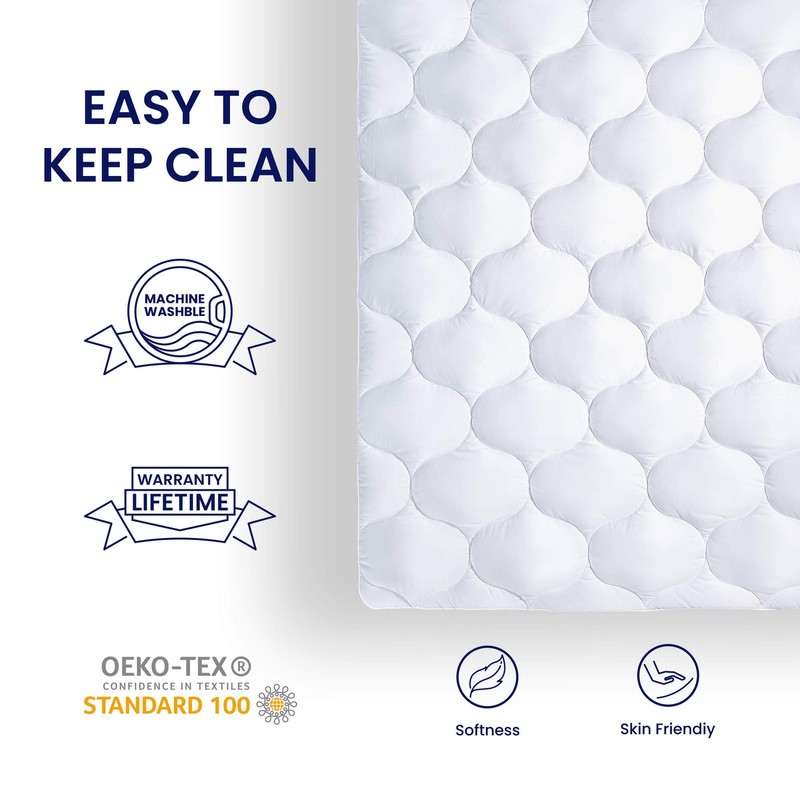 SLEEP ZONE Quilted Fitted Twin Mattress Pad Cover - Soft Fluffy Pillow Bed Mattr gallery