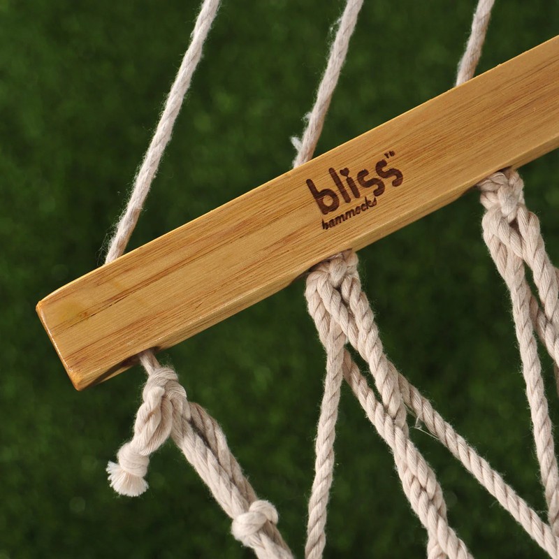 Bliss Hammocks Classic 2-Person Polyester Rope Hammock w/Spreader Bar, 80x60 gallery