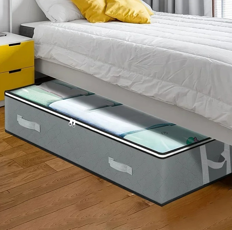 1pc Dustproof Under Bed Storage Box – Fabric Organizer with Reinforced Handles gallery