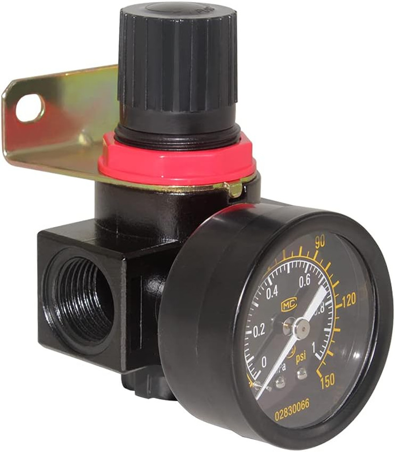 BR4000 Air Compressor Regulator Combo 1/2 NPTManual Drain with Bracket Gauge